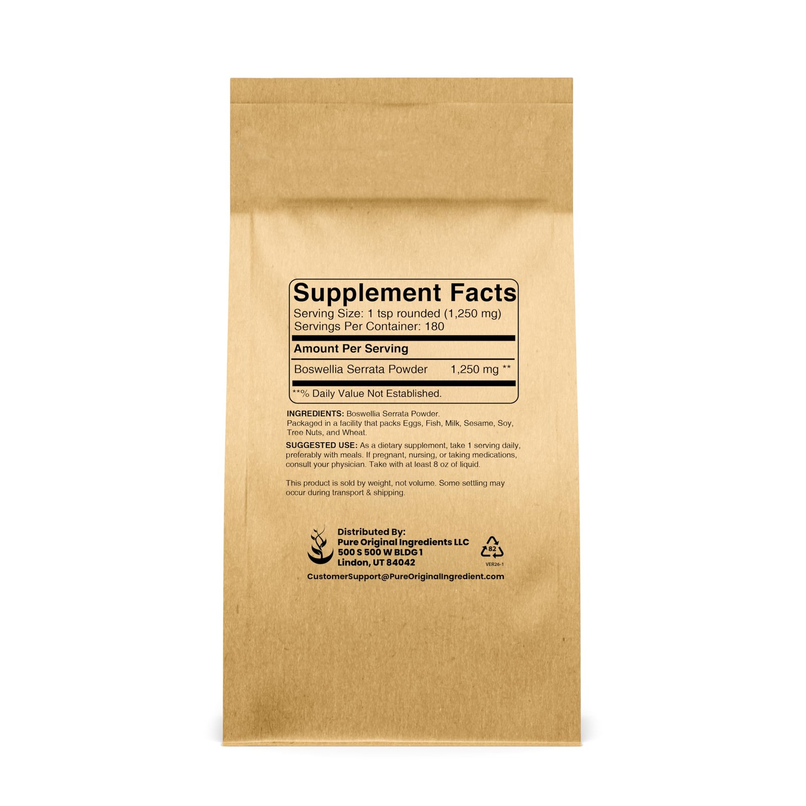 PURE ORIGINAL INGREDIENTS Boswellia Serrata Extract (8oz) 8 Ounce (Pack of 1)