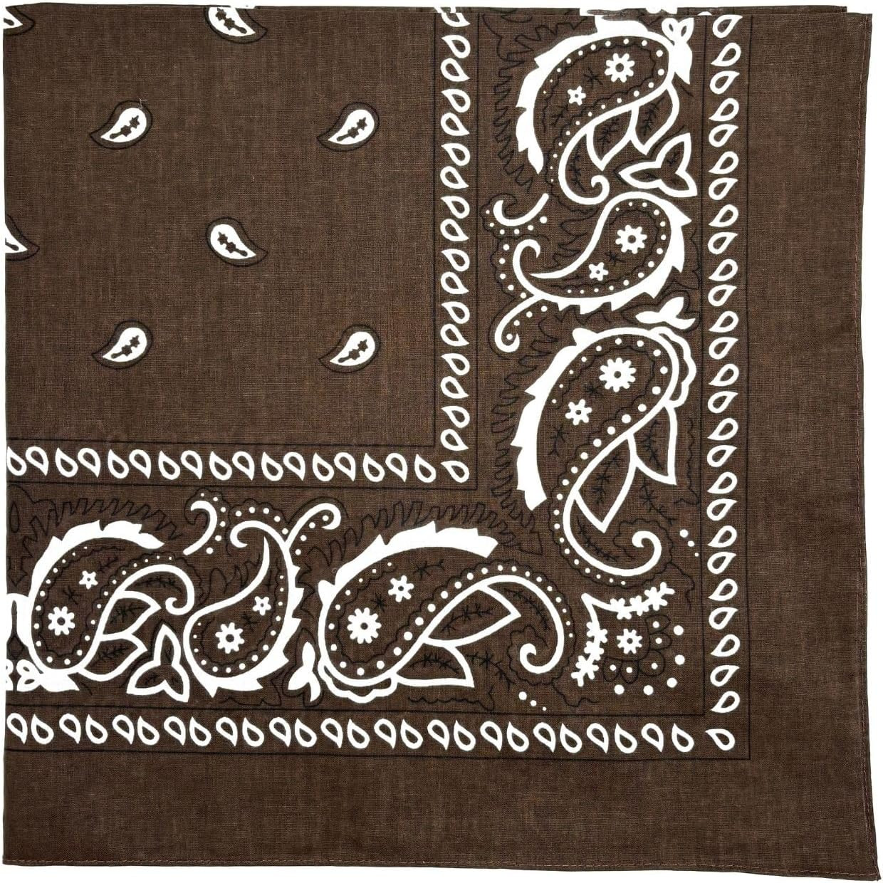 Extra Large Bandana 27” X 27” 100% Cotton for Men & Women Paisley Handkerchief H