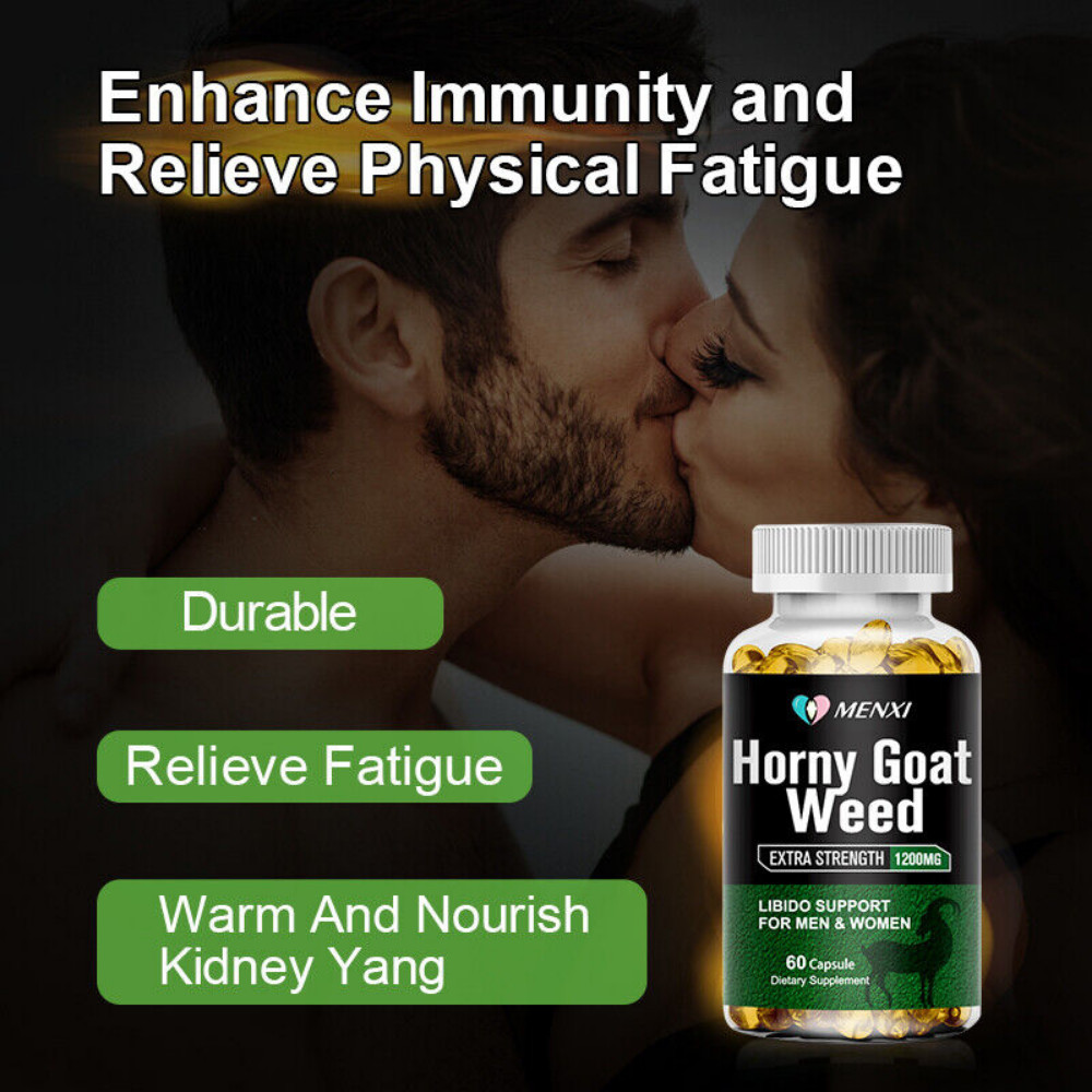 3 Pack Horny Goat Weed Extract with Maca, Saw Palmetto Ginseng, Arginine Support