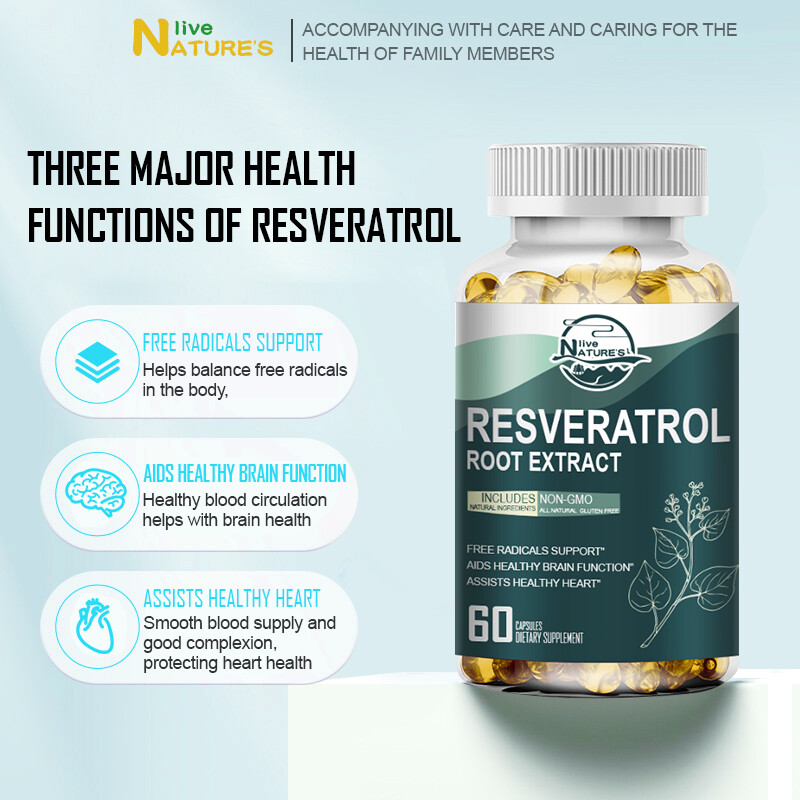 Resveratrol Supplement 1200mg Antioxidant Highly Potent Natural 120pcs Capsules