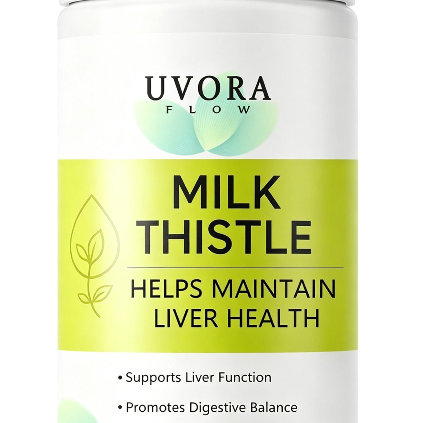 2pcs Uvora Milk Thistle Detox Premium Herbal Supplement formulated with Milk Thi