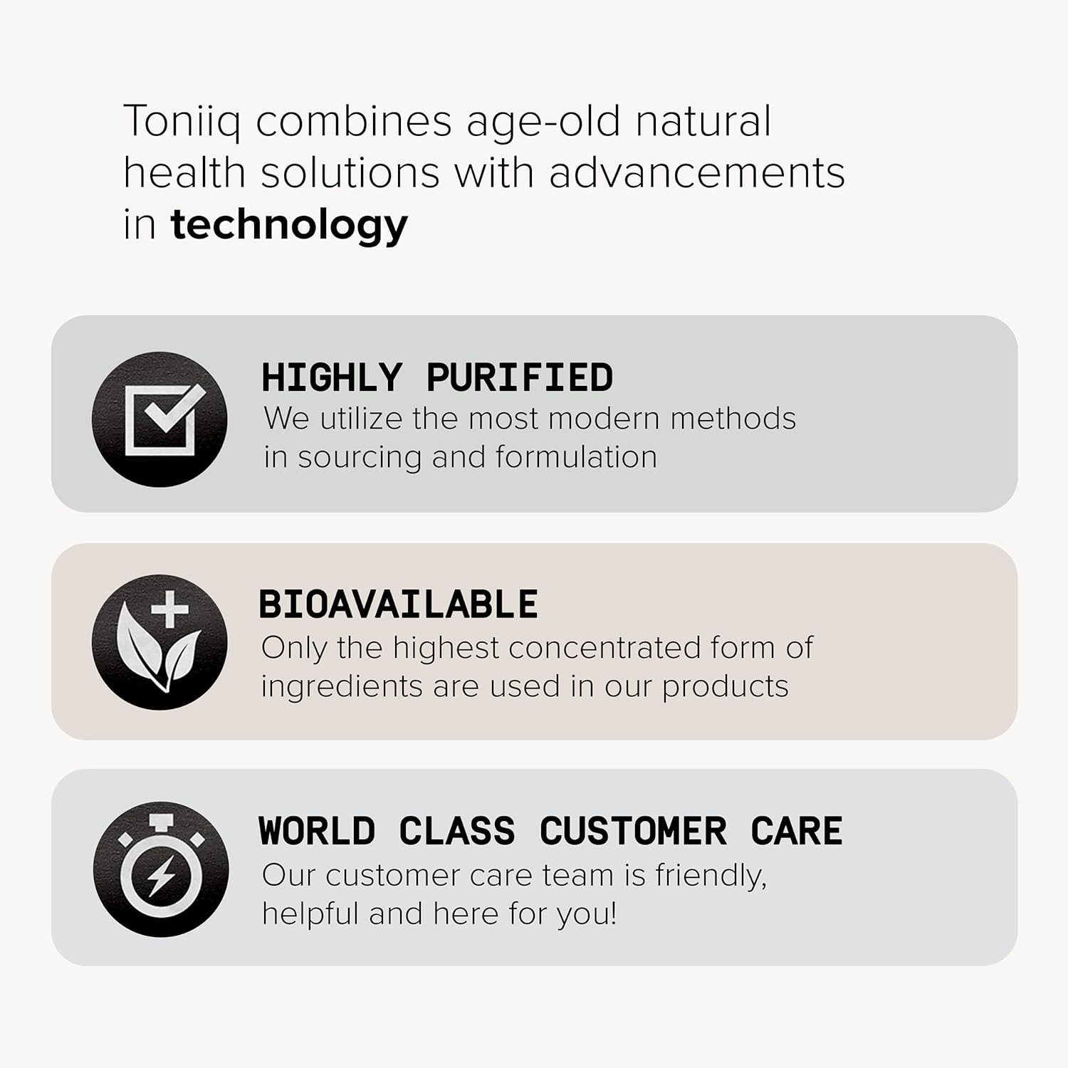 Toniiq 1500mg Ultra High Purity Ca AKG Supplement – 99%+ Highly Purified and Bio