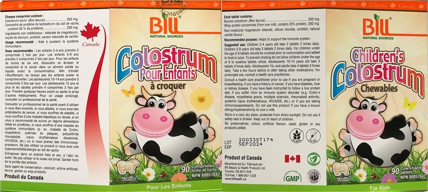 Bill Beauty Children’s Colostrum, 90 chewables