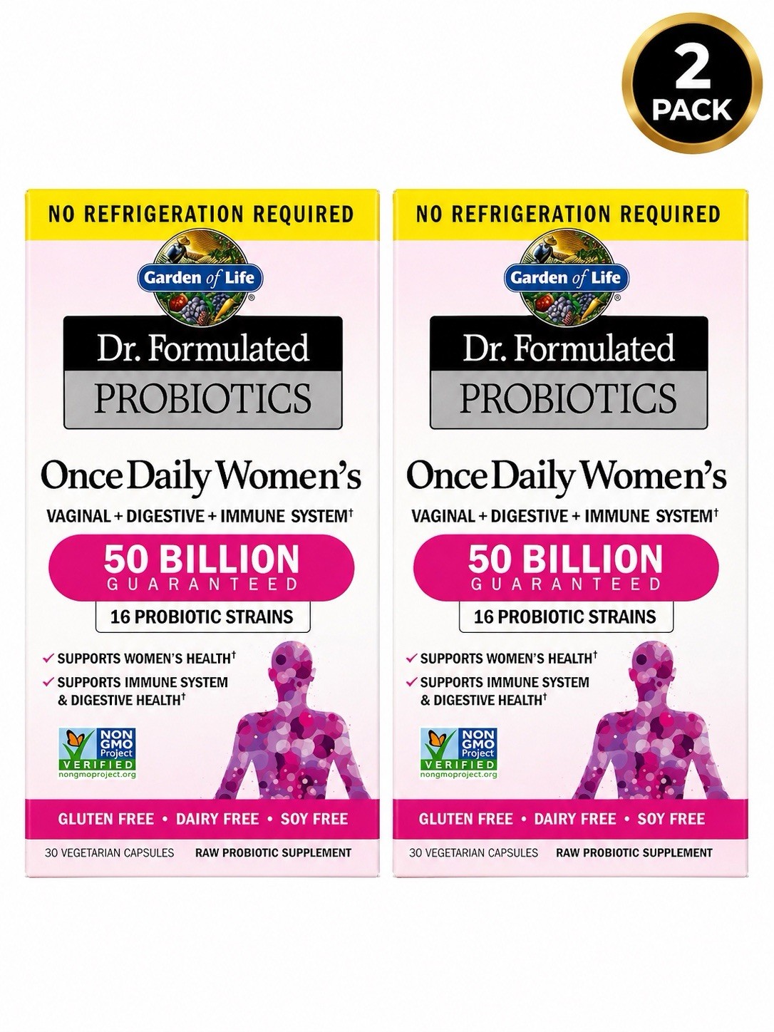 (2 Pack) Garden of Life Dr. Formulated Women’s Probiotics 50 Billion Exp 10/26+