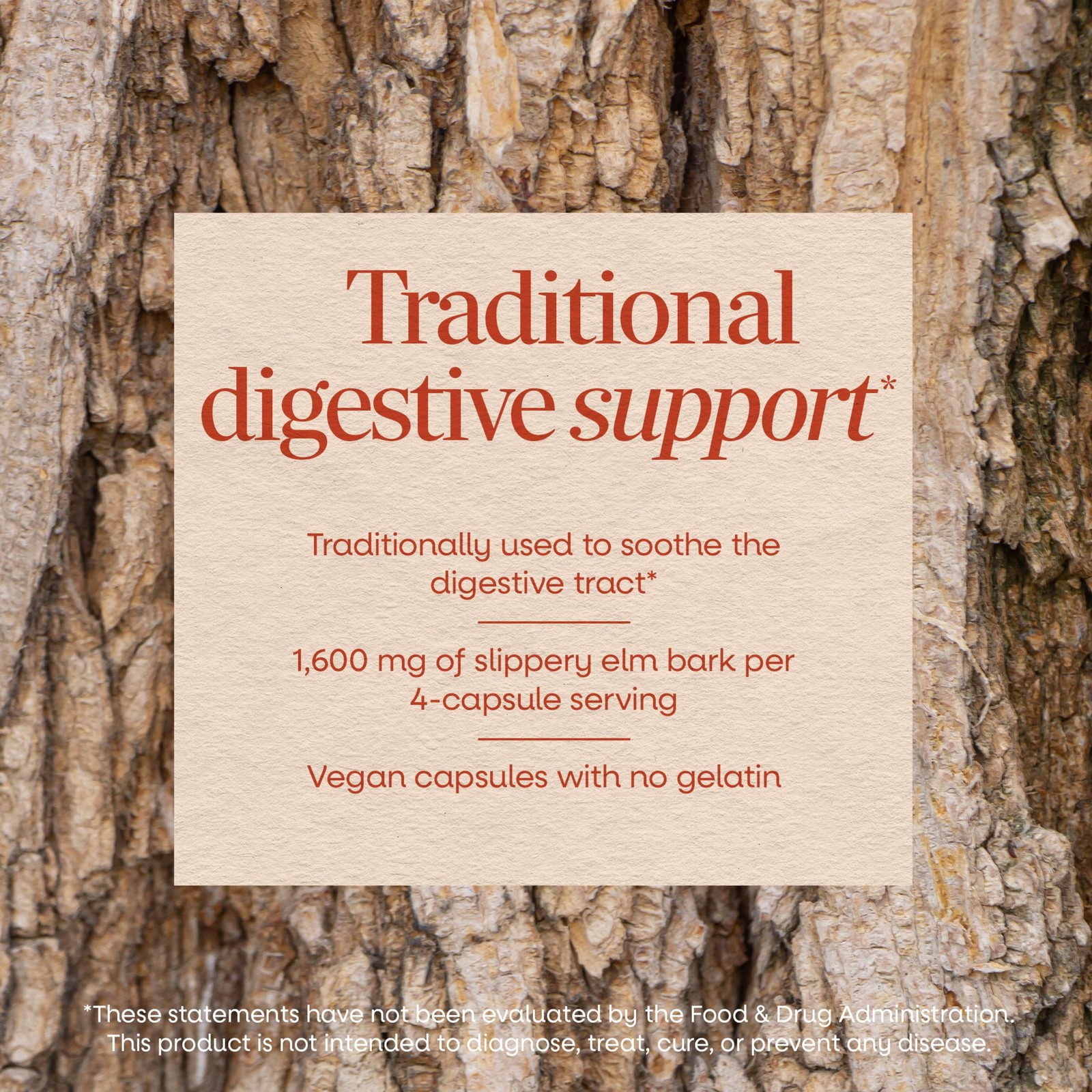 Nature’s Way Slippery Elm Bark Capsules, Traditional 100 Count (Pack of 1)