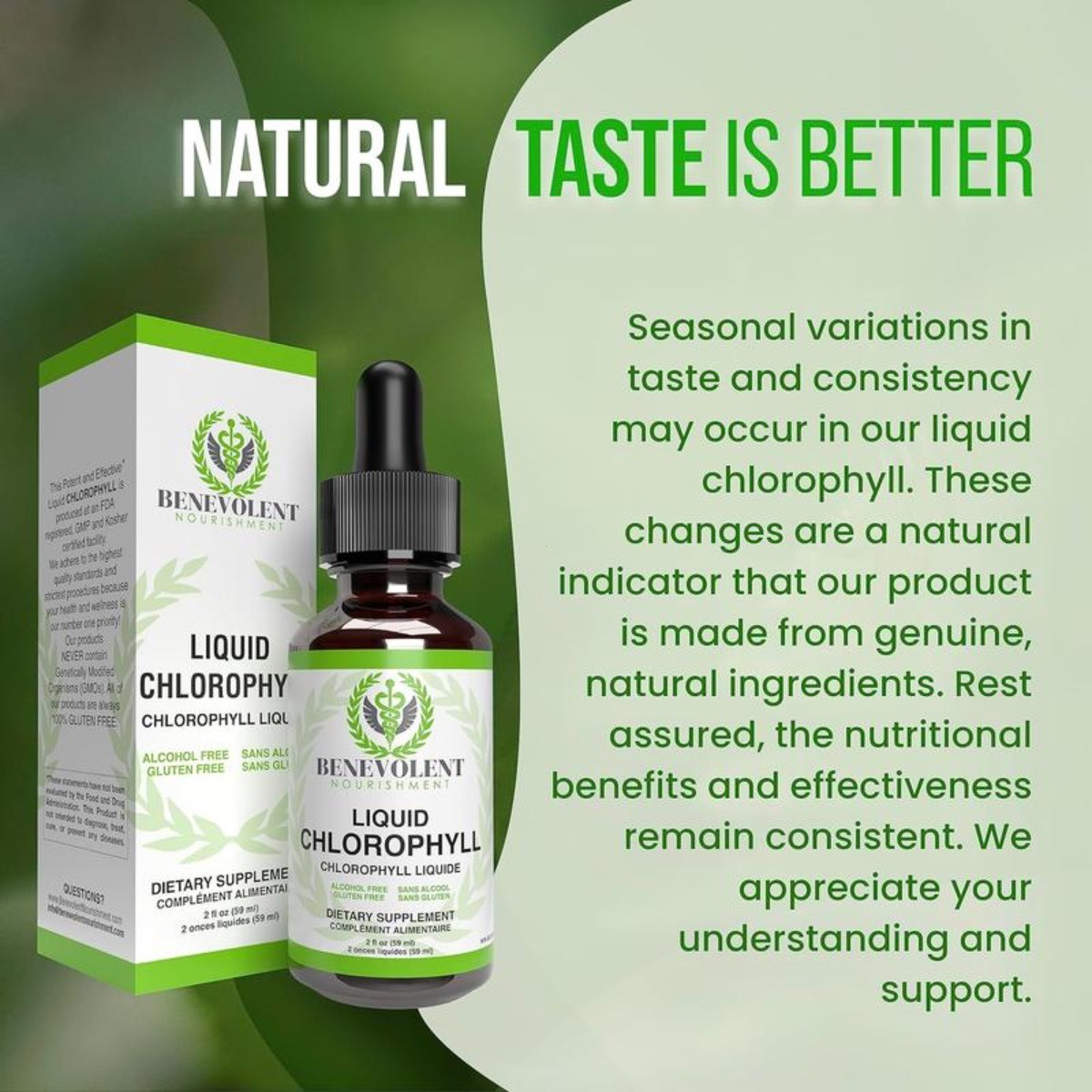 Liquid Chlorophyll Drops – Natural Detox Deodorant Gut & Liver Supplement Health