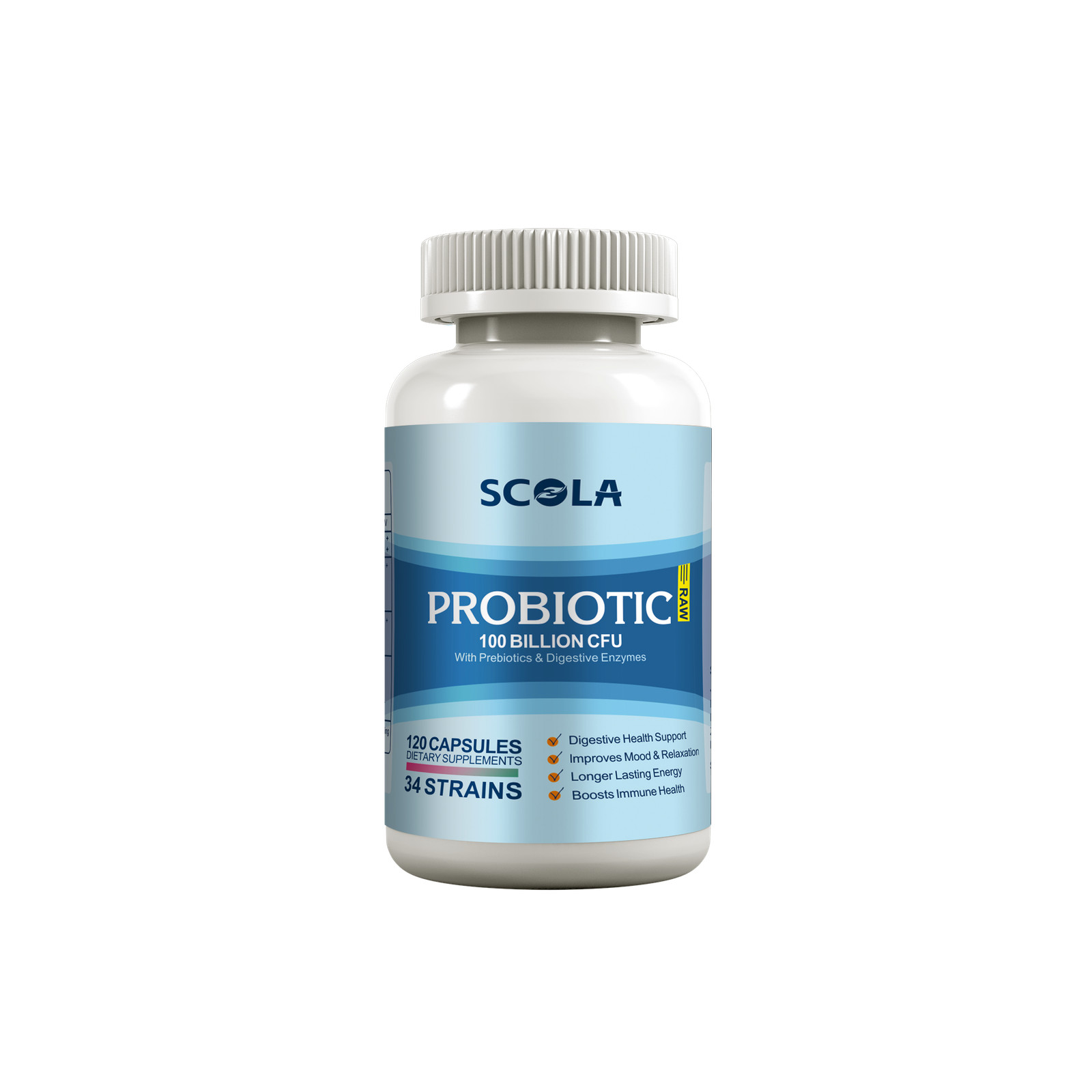 Probiotic 100 Billion CFUs 120 Veg Capsules, Digestive Health, Gut