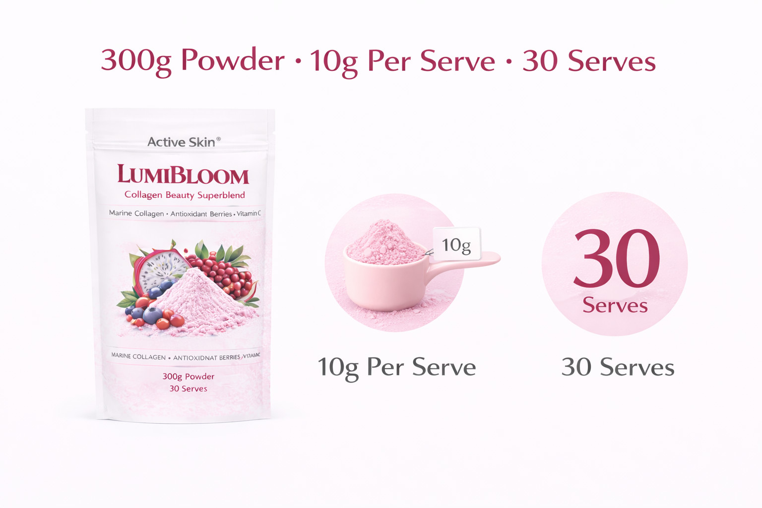 Collagen Beauty Blend Powder Marine Antioxidants Skin Elasticity
