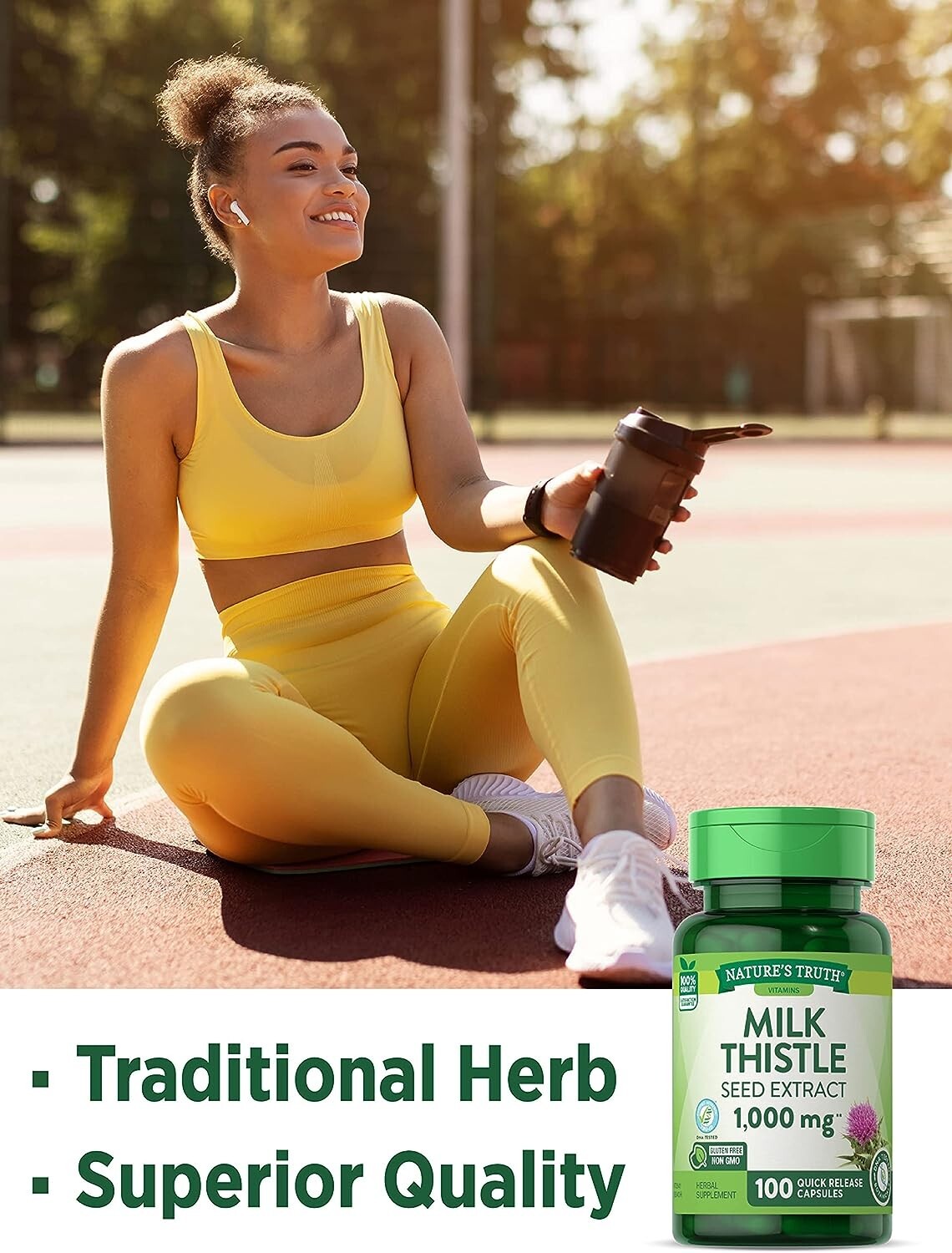 2 Pack MILK THISTLE (Silybum) Extract 1000mg High Potency 200 Caps Liver Detox
