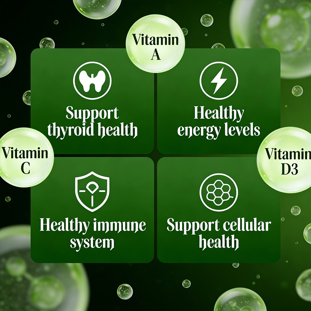 Immune Supplement,With Iodine Zinc Vitamin,Support Thyroid Health 120 Capsules