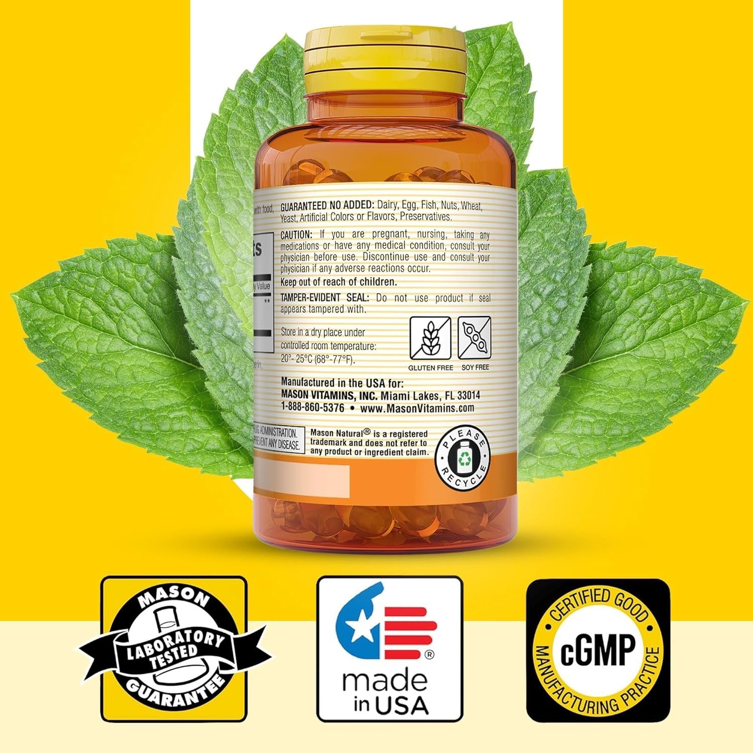Daily Digestive Support Softgels with Peppermint Oil, 270 Easy-to-Swallow Pills
