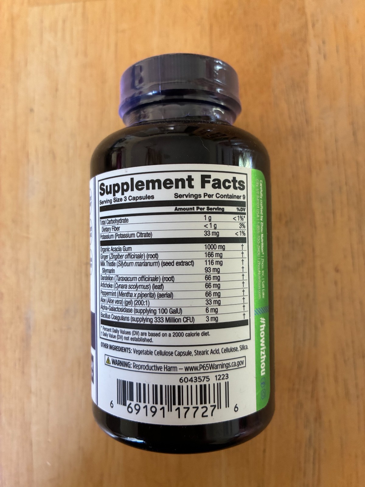 Zhou Nutrition 3 Day Renew – Digestive Reset & Bloating Relief – 27 VegCaps