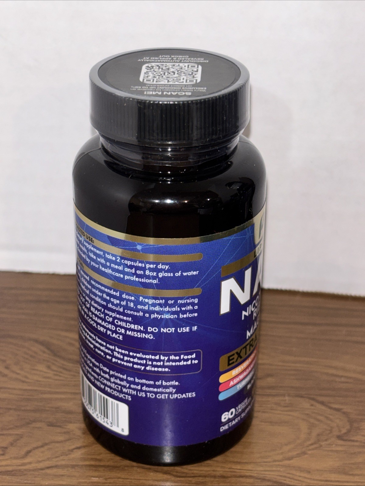 NAD+ Nicotinamide Riboside Magnesium Citrate Capsules 60 Count 11/2027