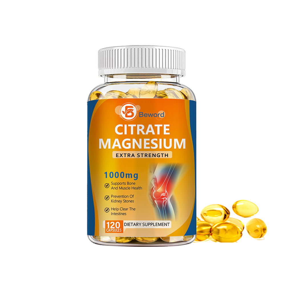 Magnesium Citrate 1000mg Capsules Super Strong Effective Capsules 120 Softgels