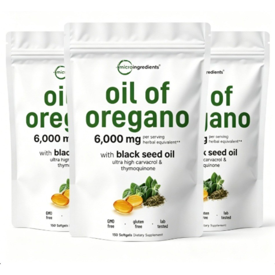 1 – 3 Pack Oil of Oregano & Black Seed Softgels Carvacrol Rich Immune Support