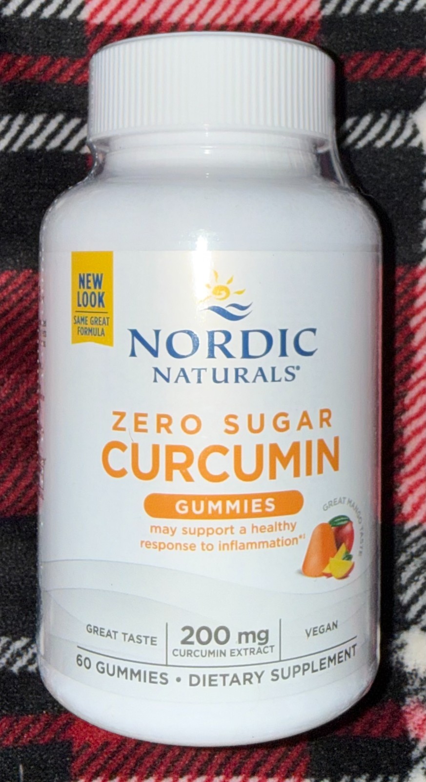 Nordic Naturals Zero Sugar Curcumin 60 CT Gummies Natural Antioxidant EXP07/2026