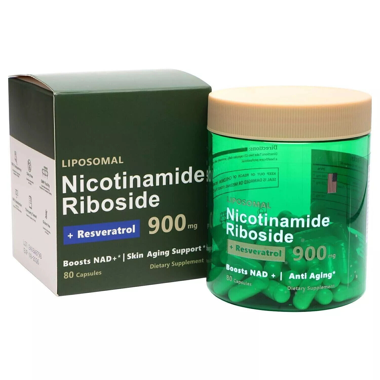 900mg Liposomal Nicotinamide Riboside – NAD+ Boosting Supplement