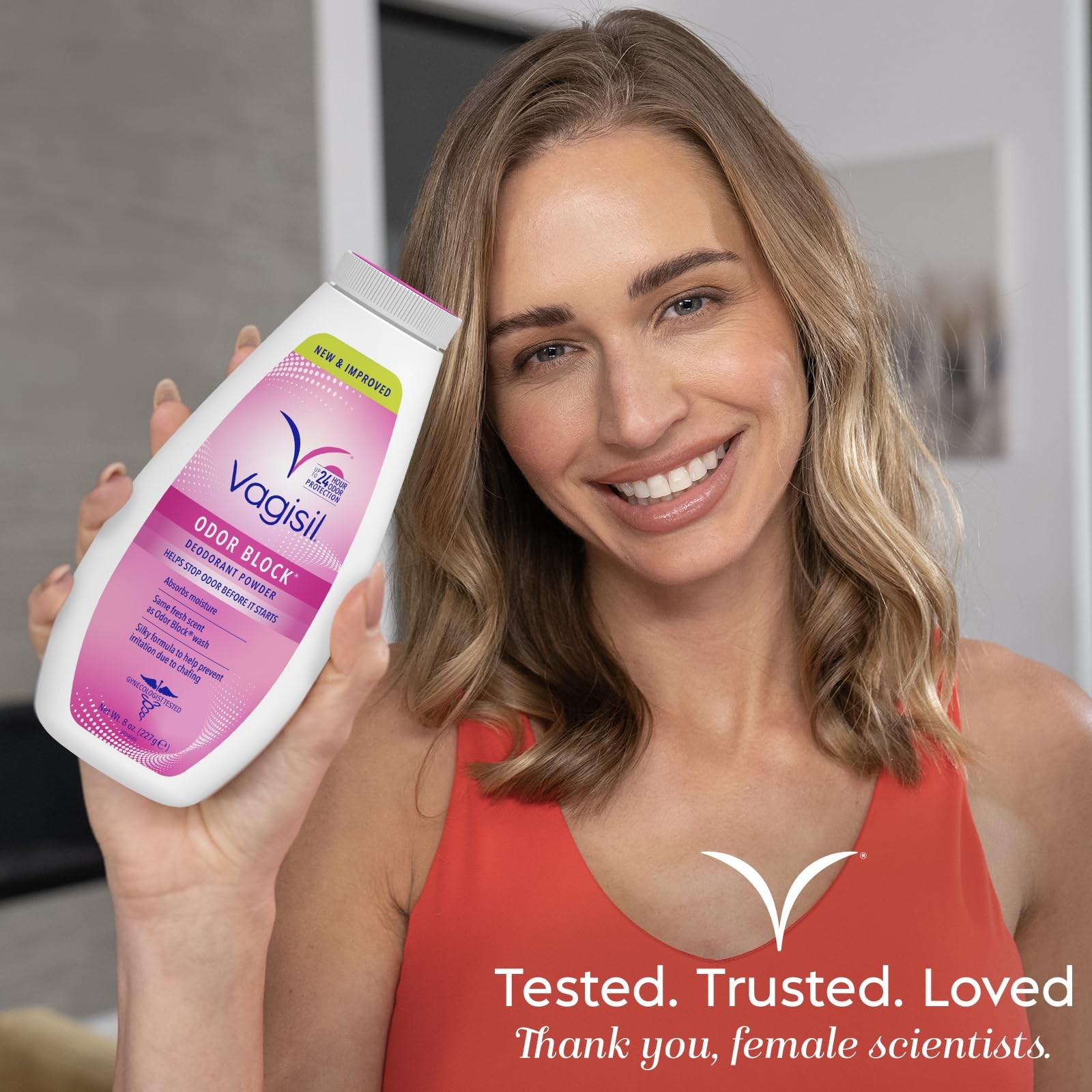 Vagisil Odor Block Deodorant Powder for Women, 8 Ounce (Pack of 1), with