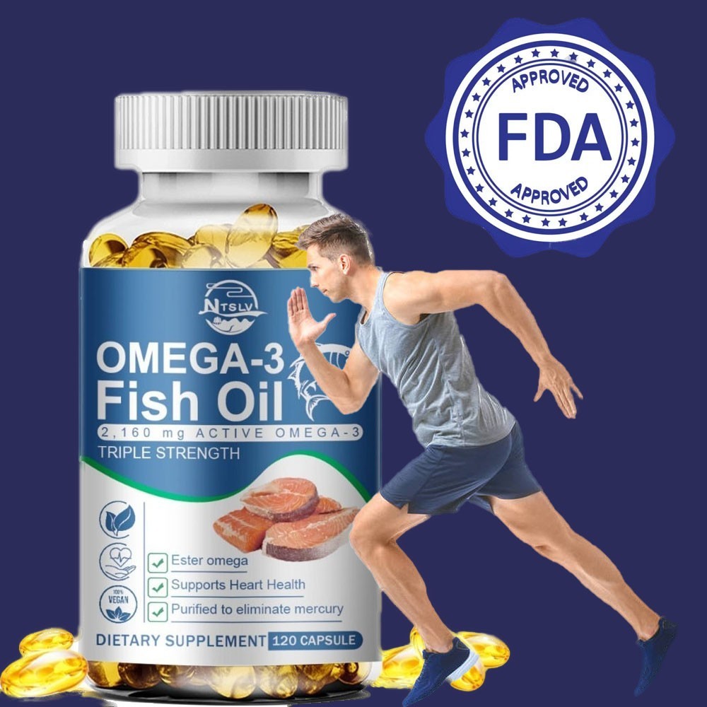 120pc Omega 3 Fish Oil Capsules 3x Strength 3600mg EPA & DHA,Highest Potency