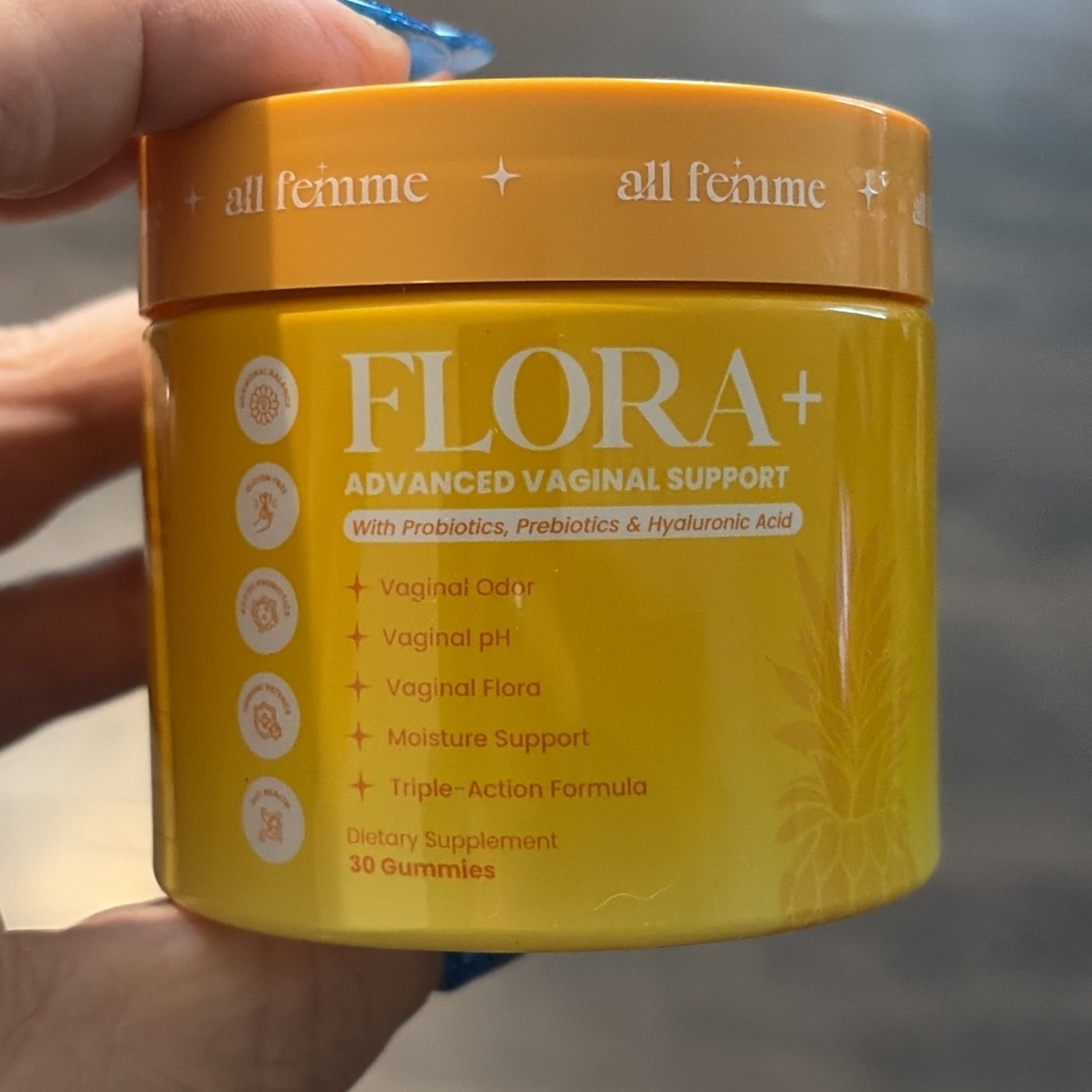 Flora+ Women’s Vaginal Probiotic Gummies for pH Balance, Odor and Freshness S…