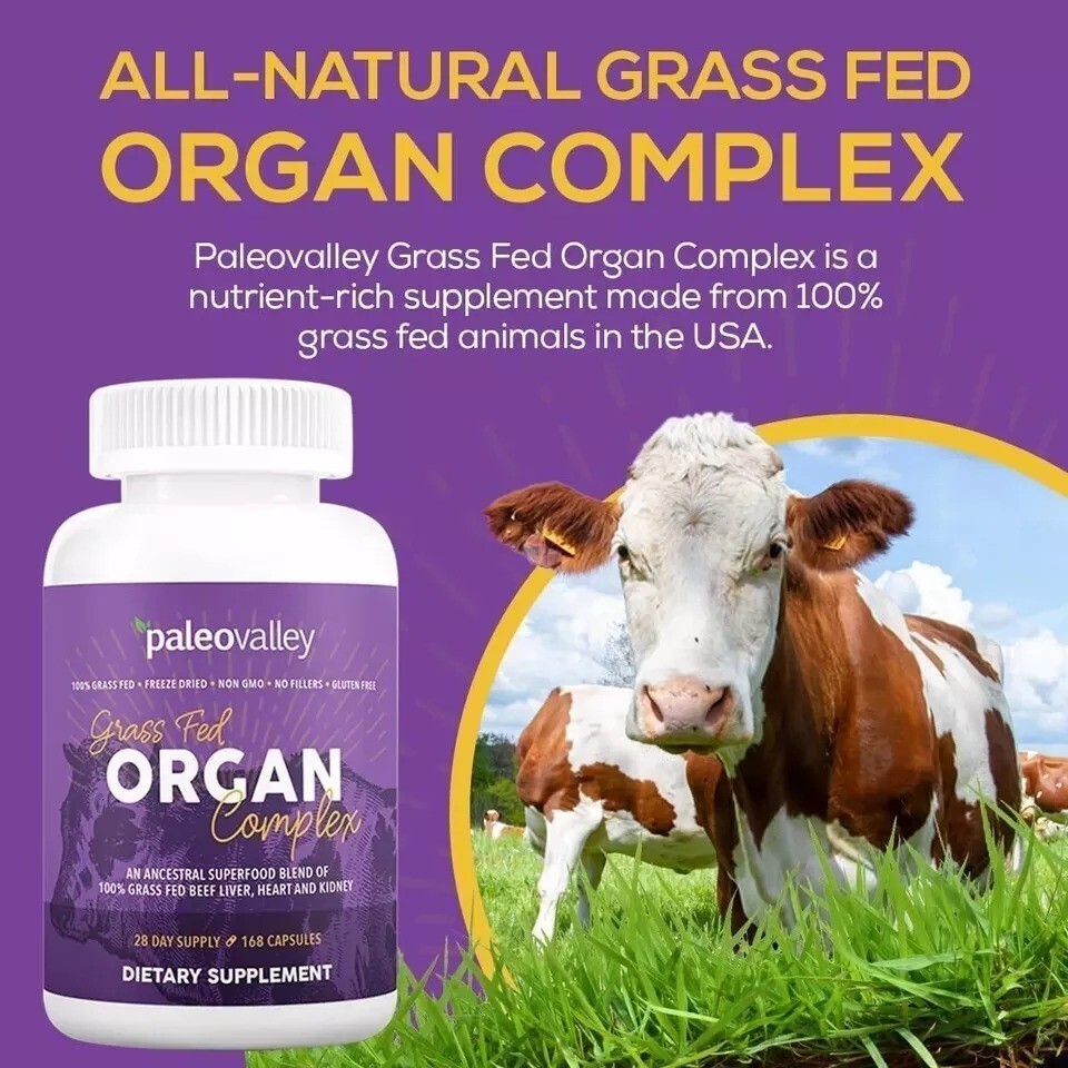 Paleovalley Grass Fed Organ Complex 180 Capsules , 30 Day Supply, EXP 2027+