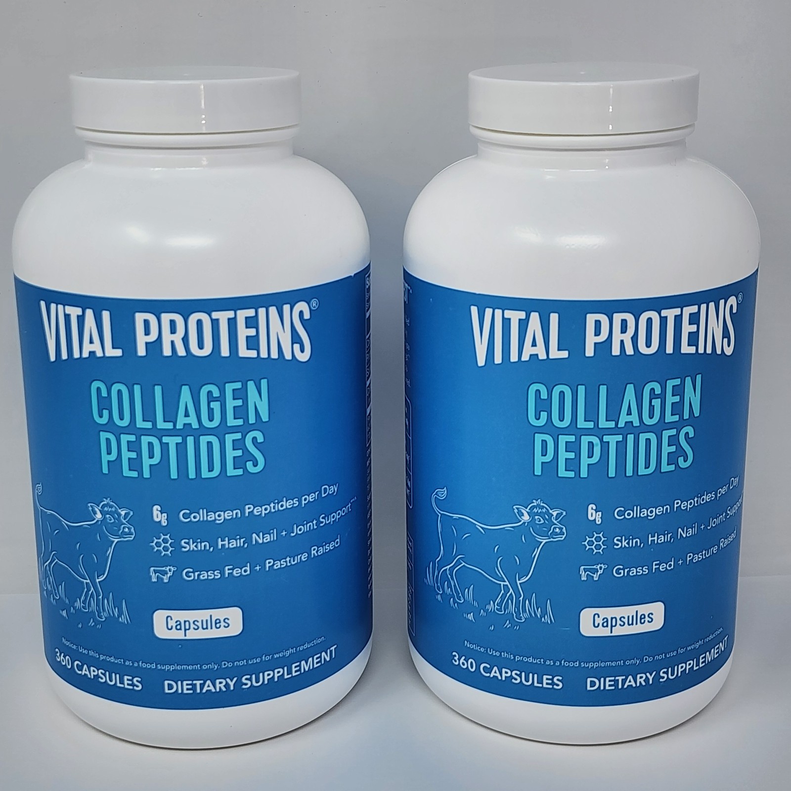 Vital Proteins Collagen Peptides, 360 Capsules per Bottle, Exp 03/2027 (2 Pack)