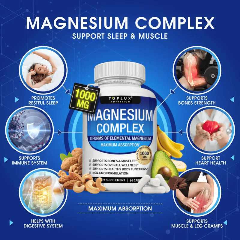Toplux Magnesium Complex 8 Essential Magnesium Supplement