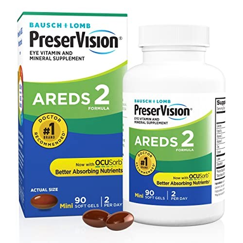PreserVision AREDS 2 Eye Vitamins Lutein Zeaxanthin Supplement 90 Softgels