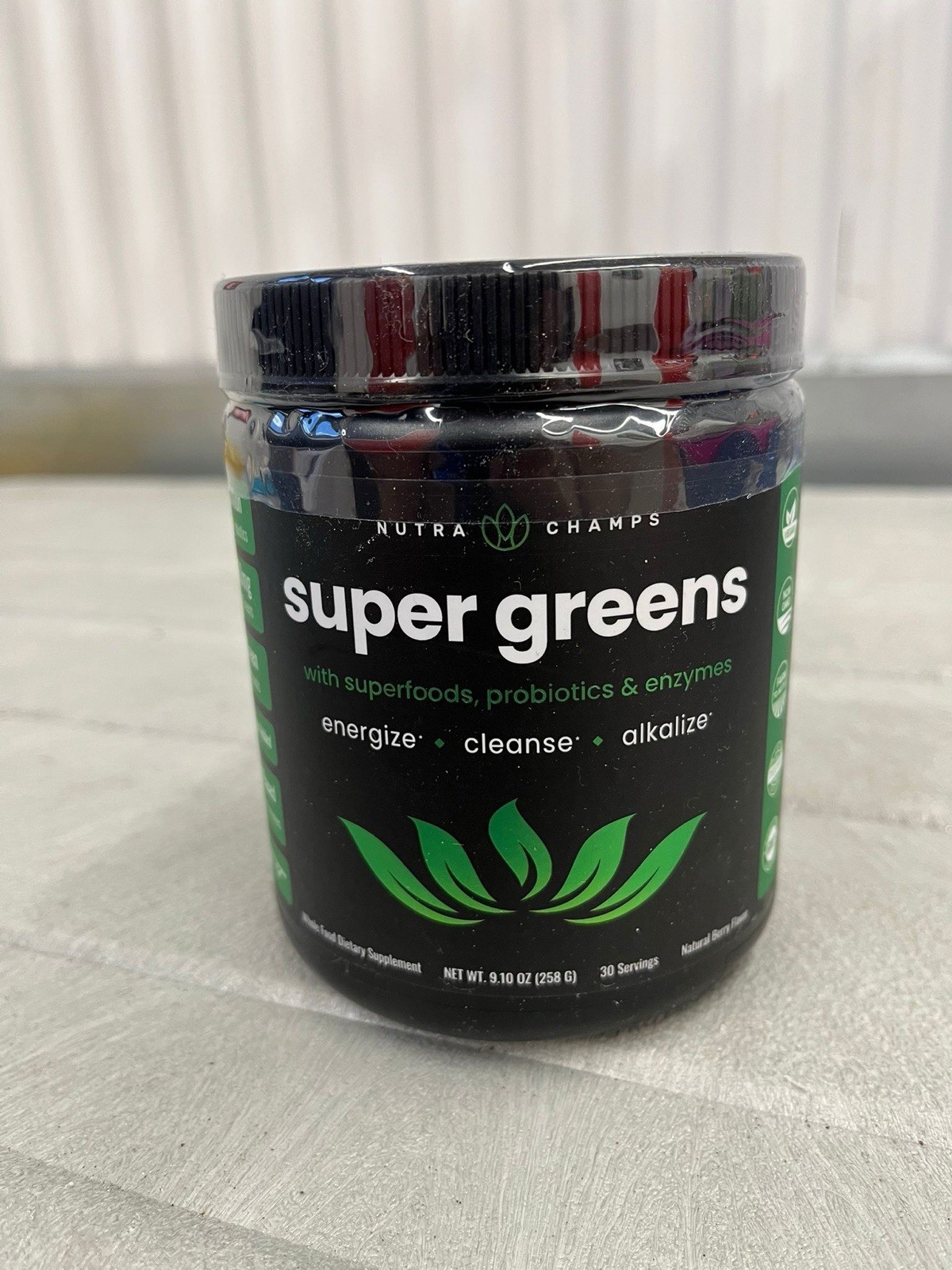 Nutra Champs Super Greens 9.1oz 30 Servings Berry Flavor