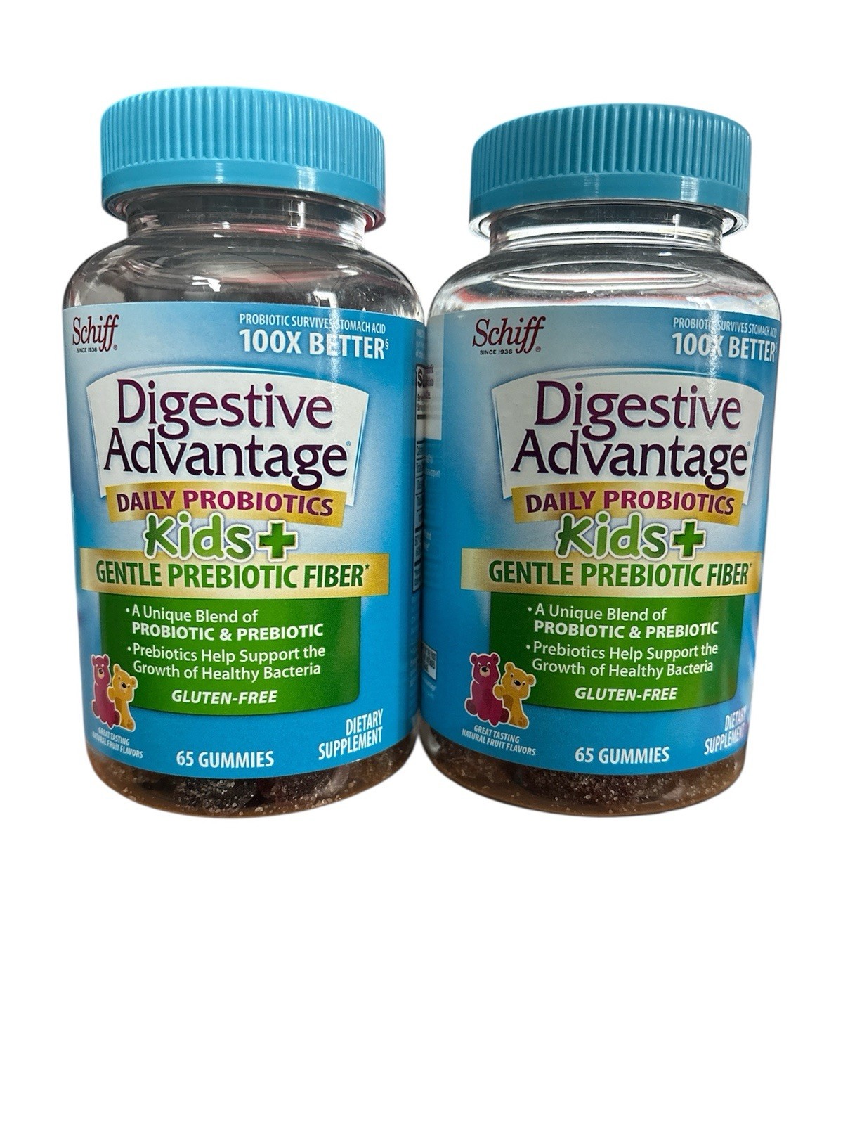 Digestive Advantage Kids Daily Probiotic Gummies With Prebiotic Fiber Lot Of 2