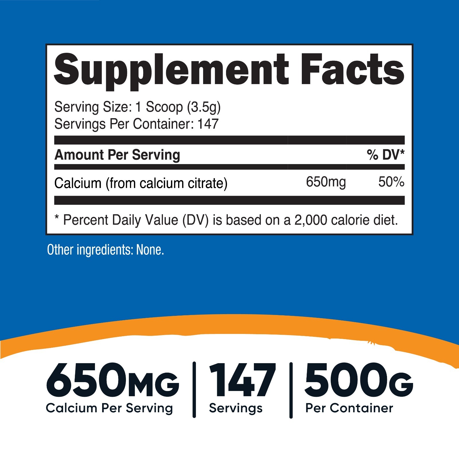 Nutricost Pure Calcium Citrate Powder (500 Grams), Non-GMO, Gluten Free