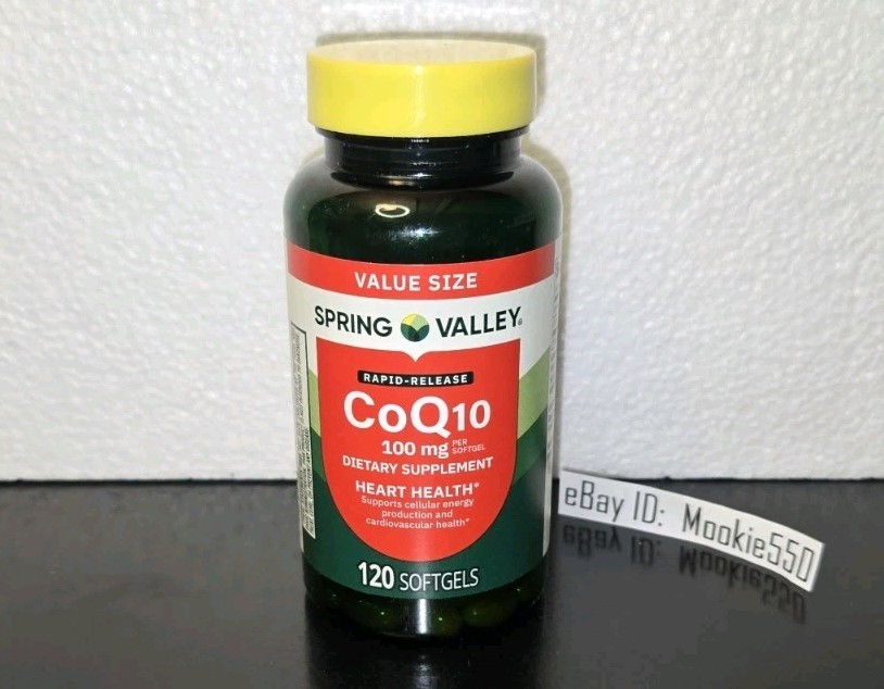 EXP 07/2028! 120ct Spring Valley CoQ10 200mg Softgels Rapid Release Value Size