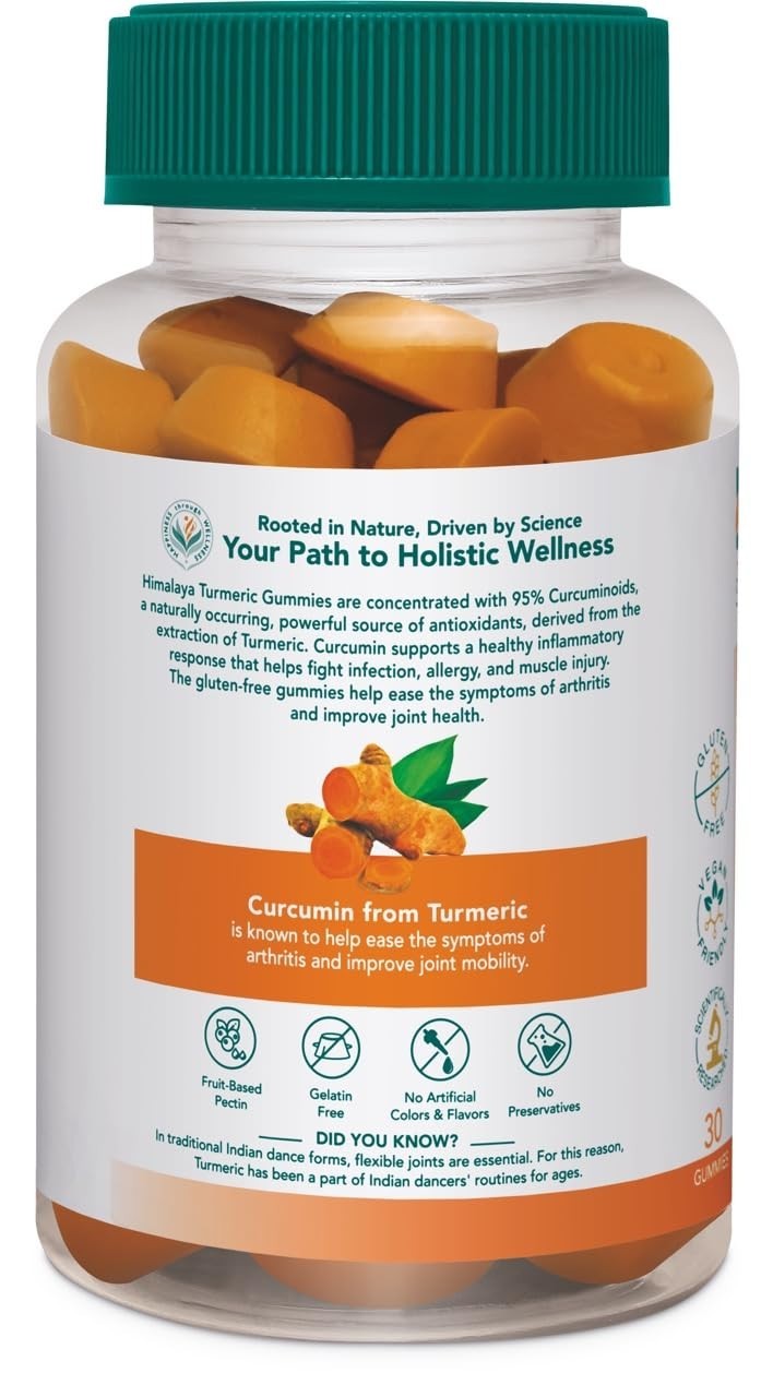 Himalaya Turmeric Gummies 30 Count 95% Curcuminoids 100% Veg Joint Support