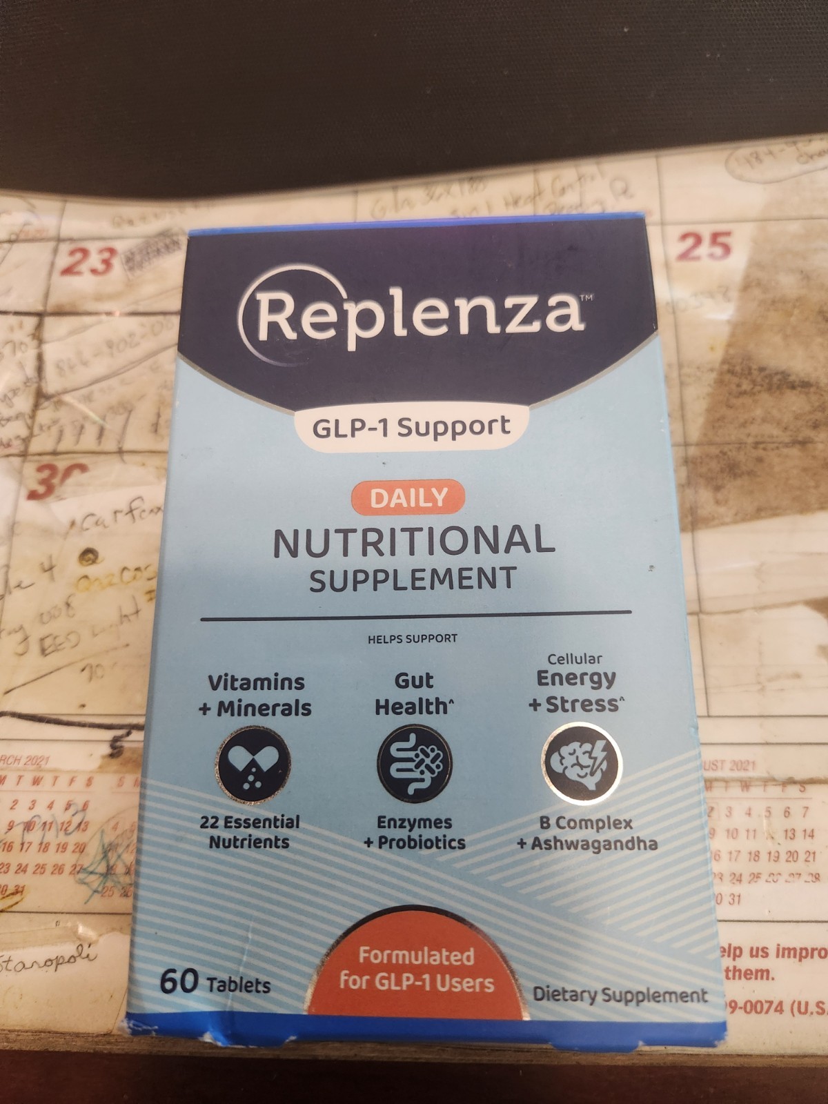 Replenza Daily Nutritional Supplement 60ct Exp-09/2026 NEW SEALED