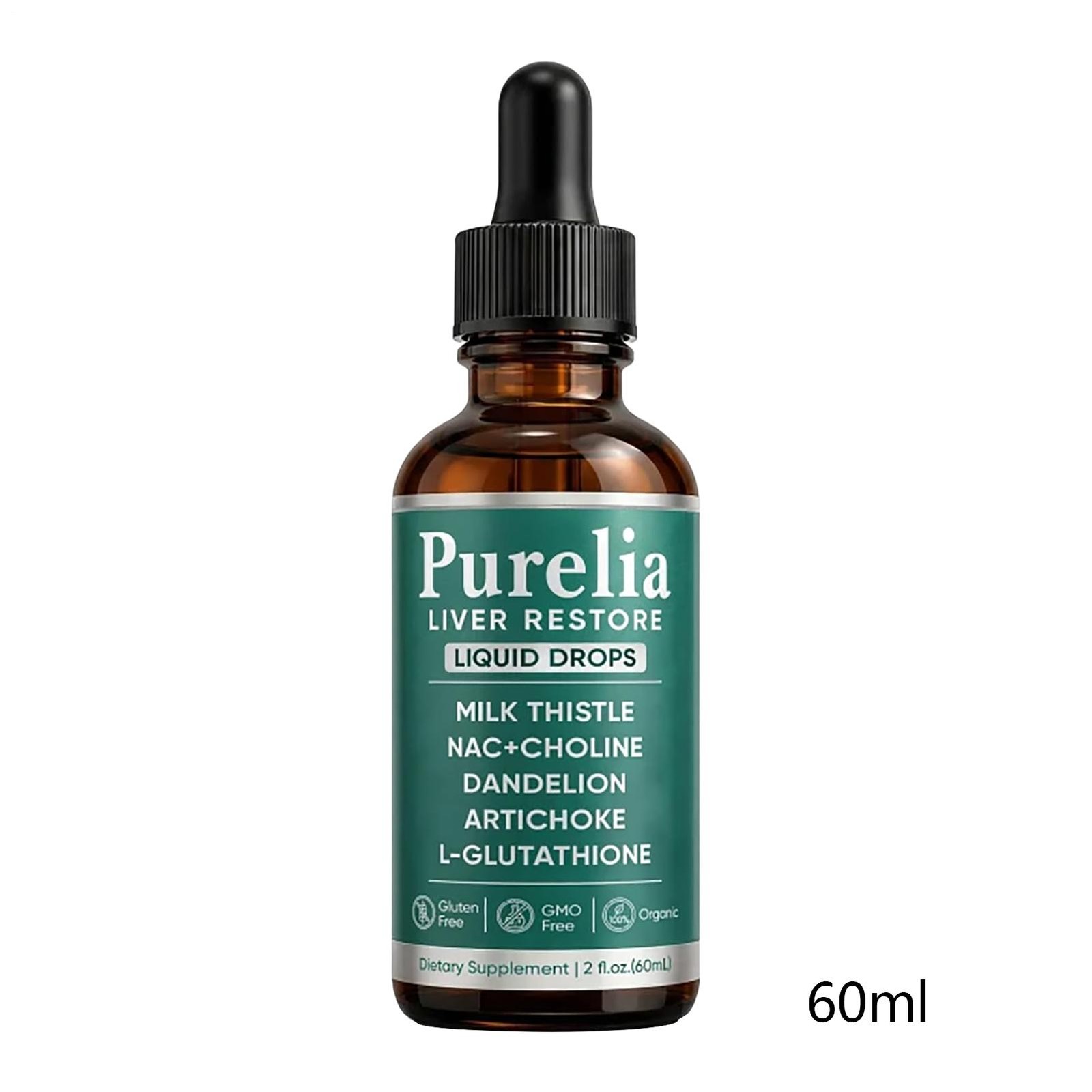 Purelia Liver Restore Drops – Complete Liver Detox Support Supplement 60ml