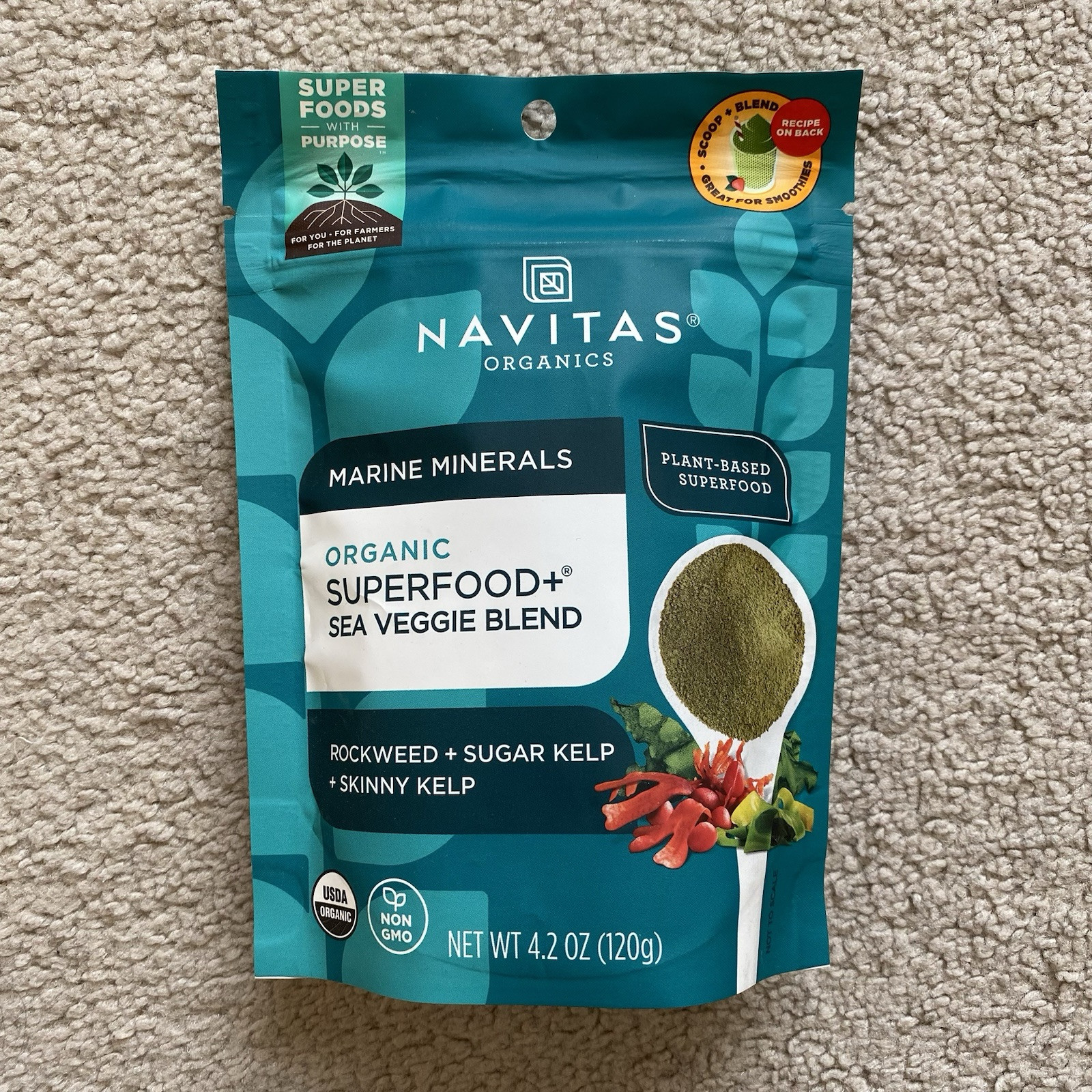 Navitas Organics Marine Minerals Organic Superfood+ Sea Veggie Blend 4.2oz/120g