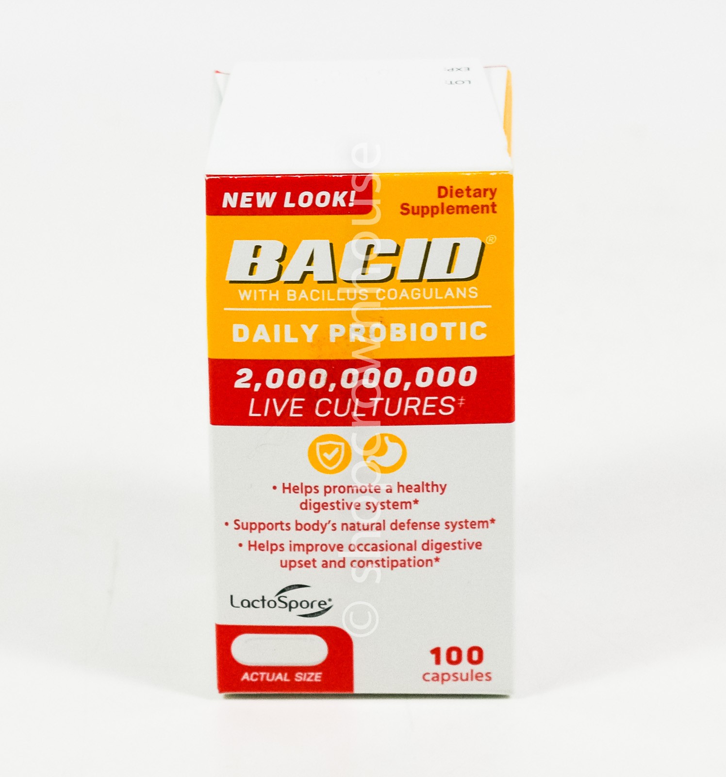 BACID Daily Probiotic 2 billion CFU Digestive & Immune 100 capsules NIB 10/2026