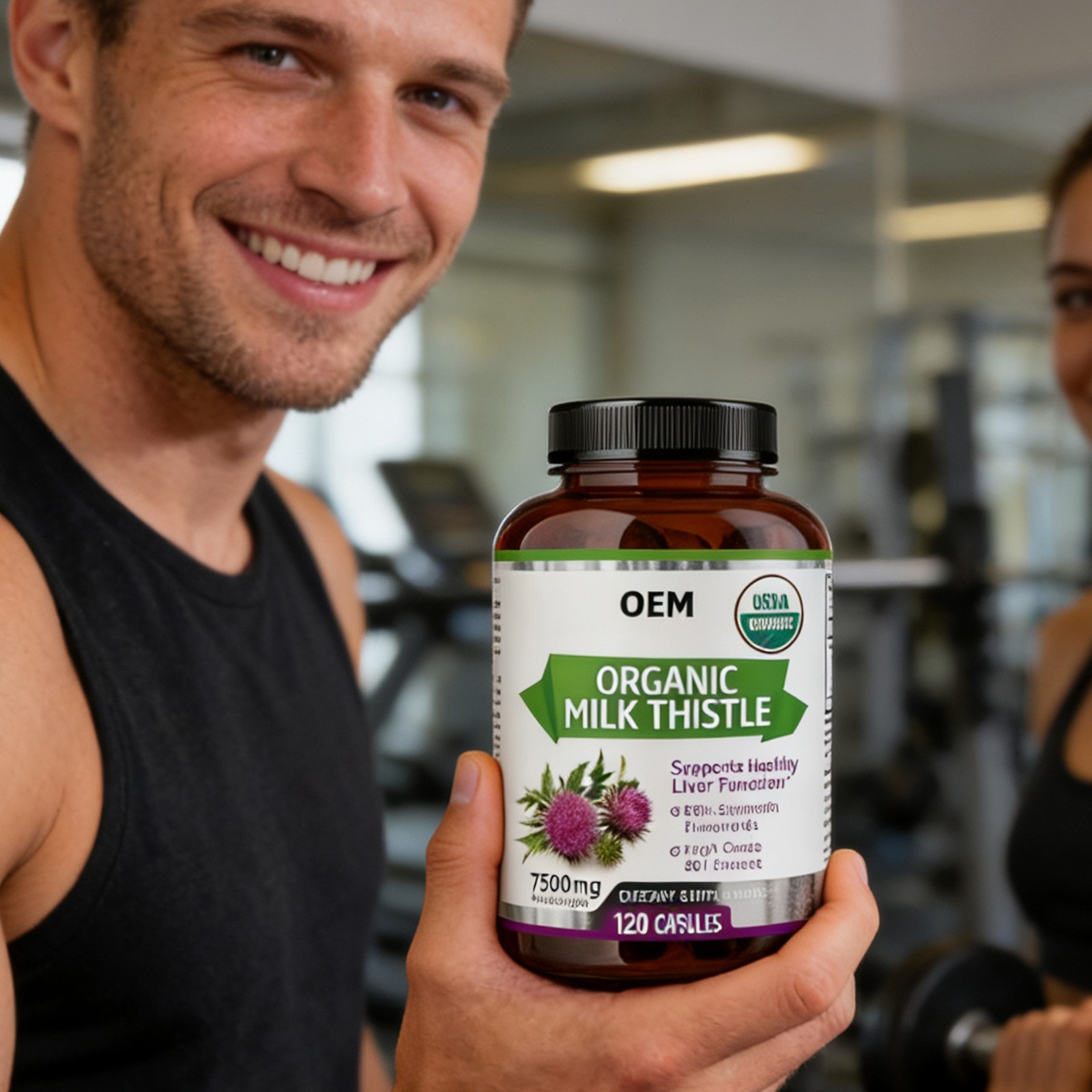 Advanced Organic USDA Milk Thistle 7500mg 120 Vegan Caps 80% Silymarin Liver Cle
