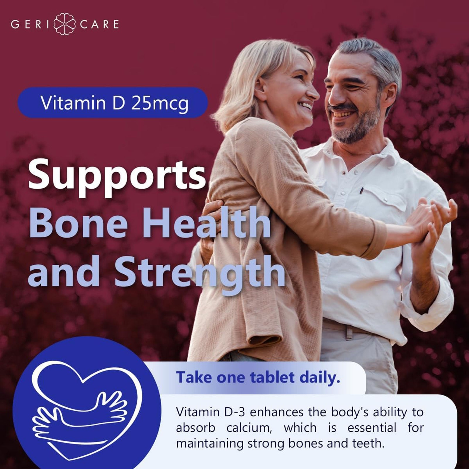 Geri-Care Vitamin D Tablet 876-01-GCP 1 Bottle 100 per Bottle