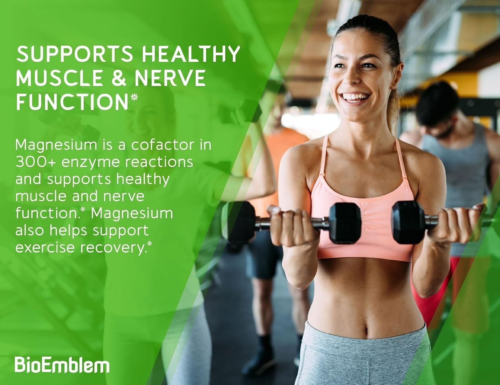 BioEmblem Triple Magnesium Complex 300mg | 90 Capsules | Vegan