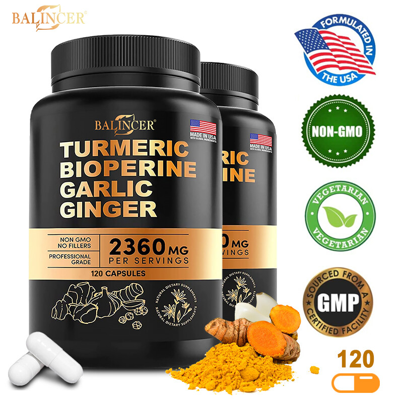 30/60/120Capsules Turmeric Curcumin 2360mg Herbal Extract with BioPerine