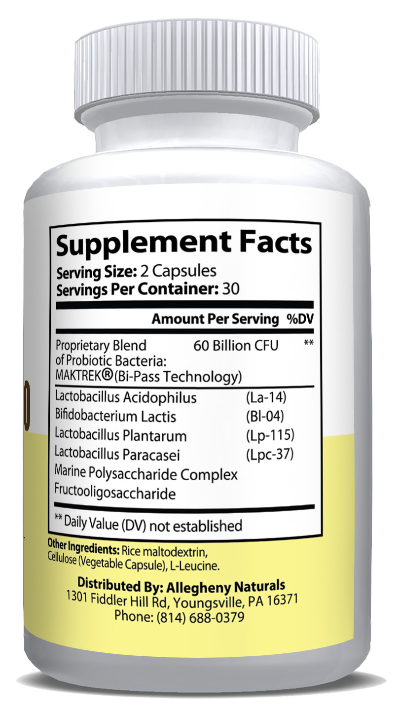 Allegheny Naturals 60 Billion CFU Probiotic w/ Prebiotics