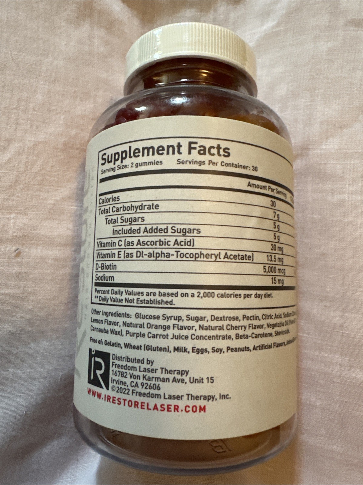 iRestore Vitamins Hair Gummies – Vegan Biotin Gummies for Hair Growth, 10/2024