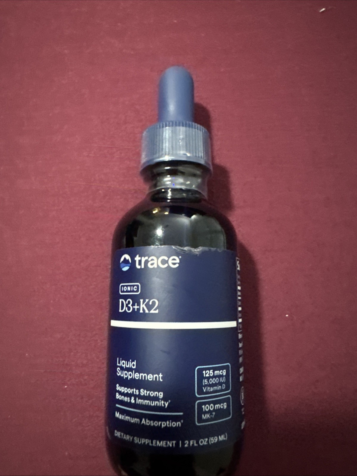 Trace Minerals Ionic D3 & K2 – 2 Oz Liquid. 06/2028