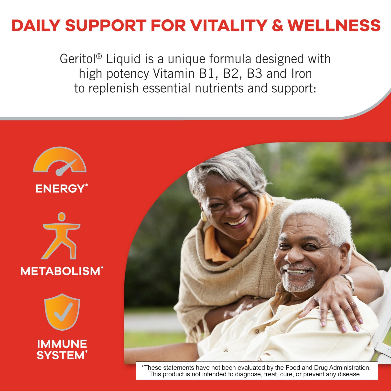 Geritol Liquid Vitamin and Iron Supplement, 12 Fl Oz (Pack of 1), Brown