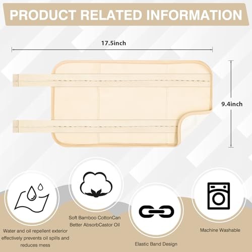 Castor Oil Pack Wrap Reusable Adjustable Elastic Strap Liver Detox Stomach Relie
