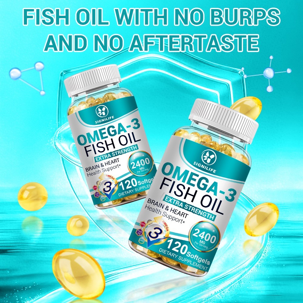 Triple Strength Omega 3 Fish Oil – Fish Oil Supplement with EPA & DHA Fat