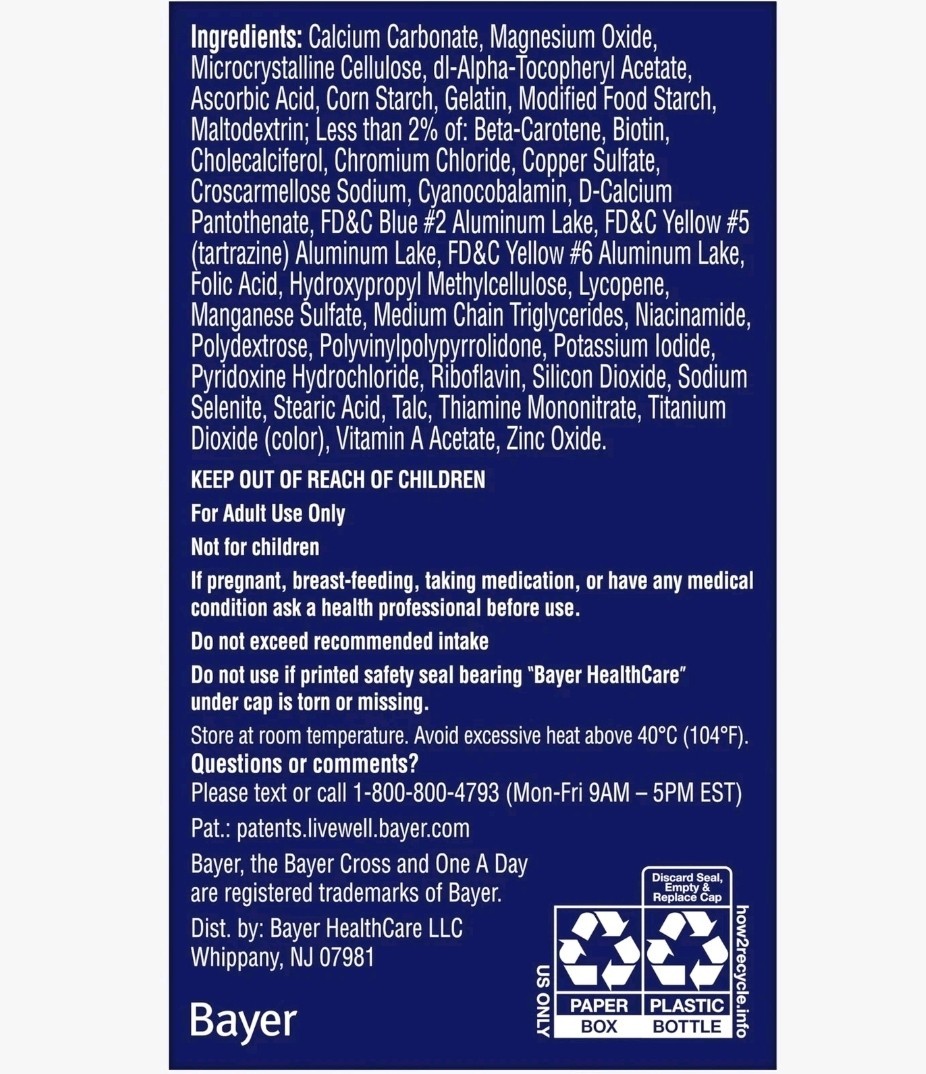 One A Day Men’s Pre-Conception Health Multivitamin Support Healthy Sperm, 30 Ct