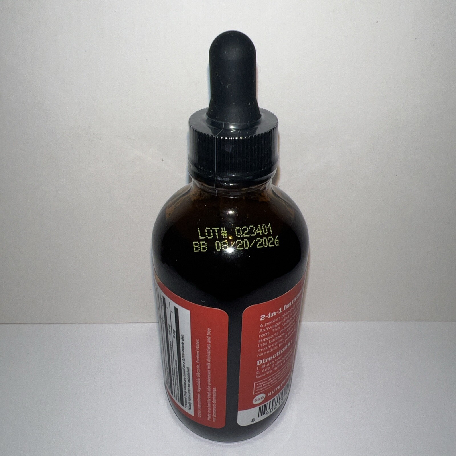 360NUTRITION: ASHWAGANDHA & REISHI Drops (Mood, Balance, Focus) 4oz