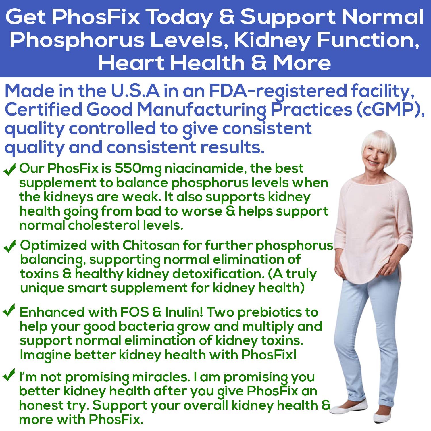 PhosFix 120 Pills – Phosphorus Binder with Chitosan for Kidney & Health Support